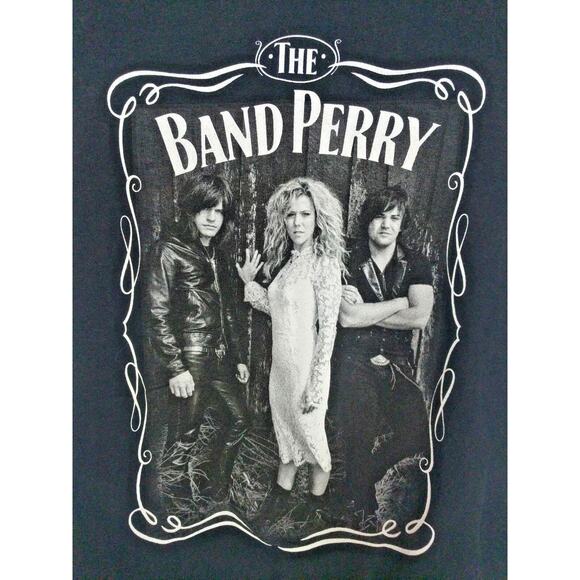 The Band Perry T Shirt Sz Medium Black 2013 World Tour Concert Cotton Short Slv - Picture 5 of 7